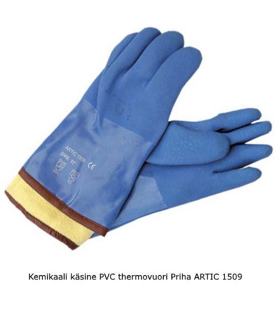 Kemikaalikäsine PVC  kalastajankäsine Artic thermovuori