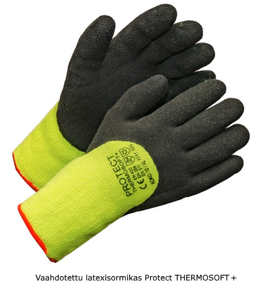 THERMO SOFT Pehmeä latexsormikas thermovuoraus