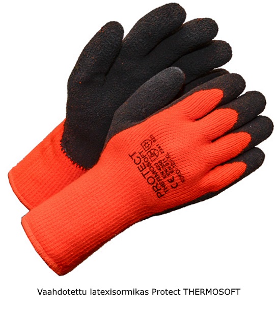 THERMO SOFT Pehmeä latexsormikas thermovuoraus